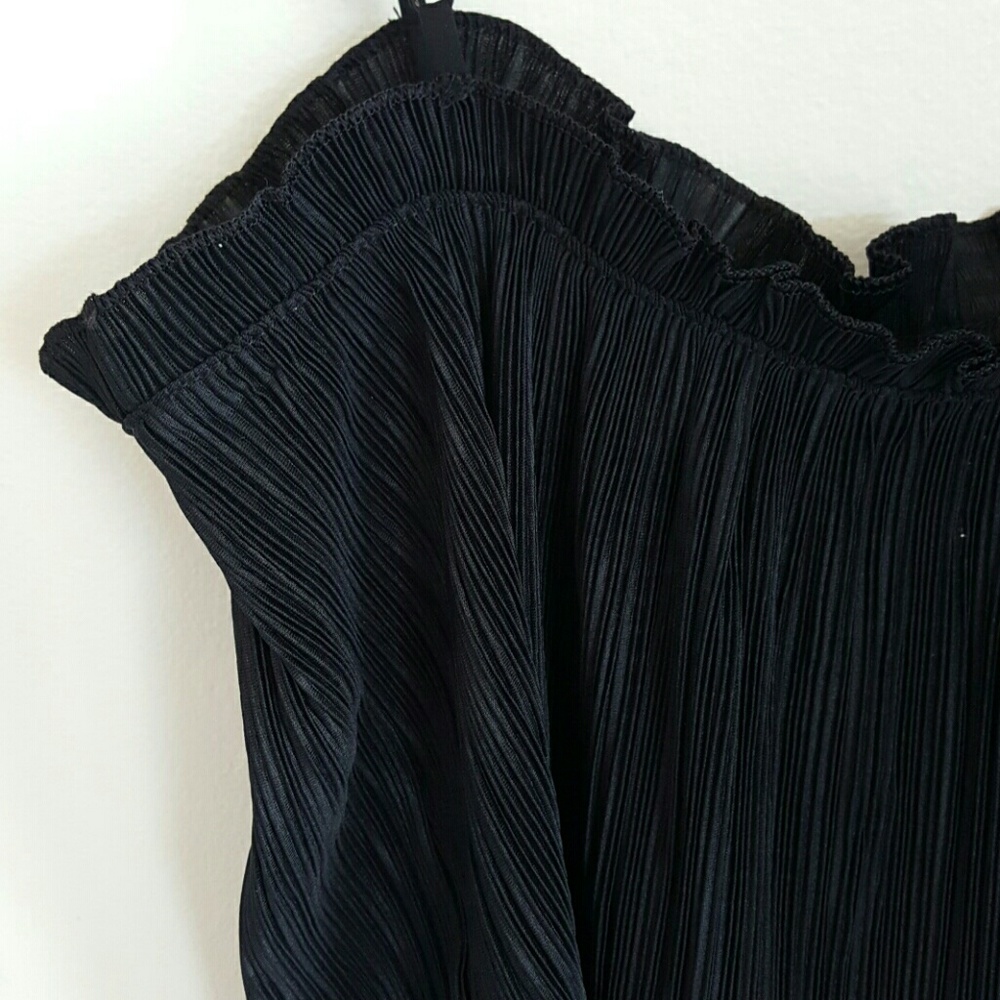 Madewell black 'Nicole' pleated ruffled top XXS - Picture 5 of 8